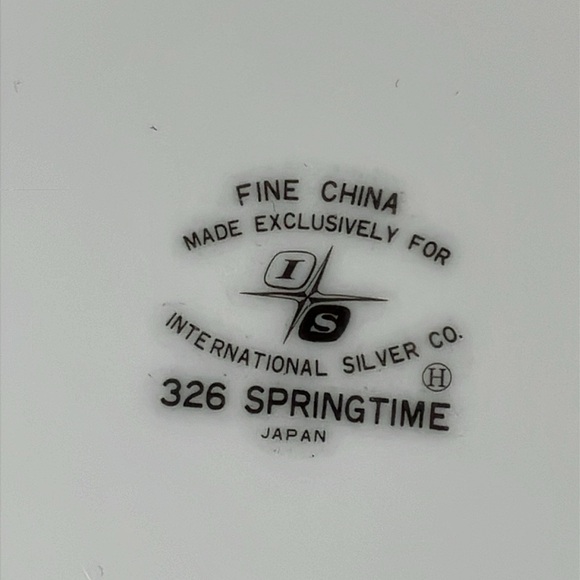 International Silver Co Fine China Bread&Butter Saucers 326 Springtime Lot of 4 - Picture 4 of 9